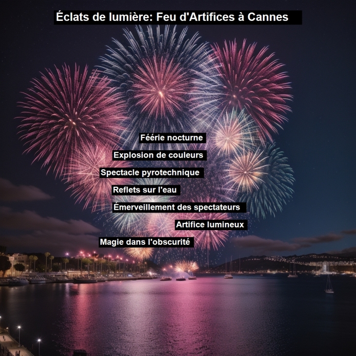 Feu d'artifice à Cannes