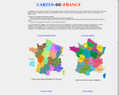 126028 : Carte de France - Départements - Régions - Ville - Relief